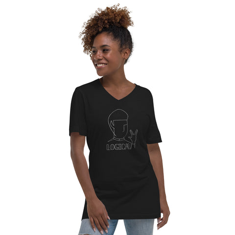 Logical Unisex Short Sleeve V-Neck T-Shirt