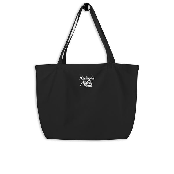 Best Friend -  Black Large organic tote bag